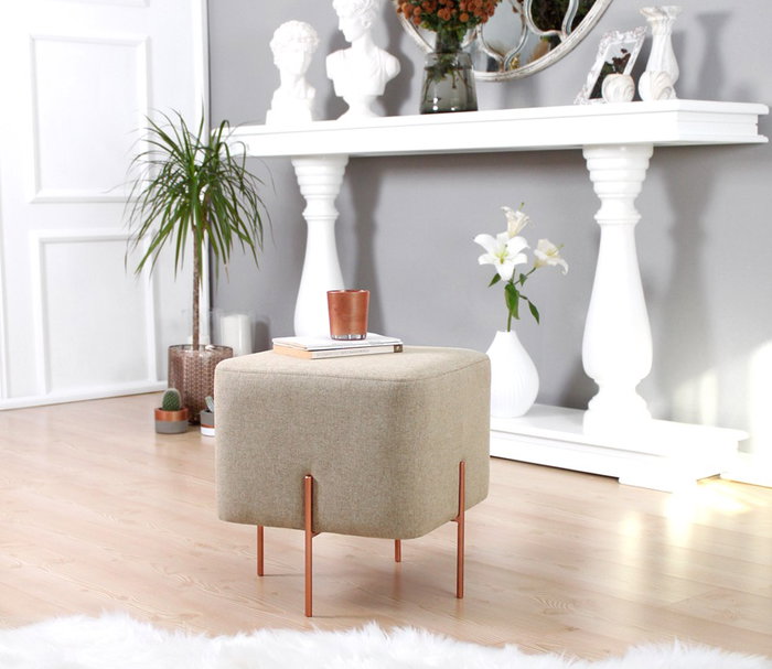 Atelier Del Sofa Puf Bohemio Copper 60 - Coffee Atelier Del Sofa Puf Bohemio Copper 60 - Coffee
